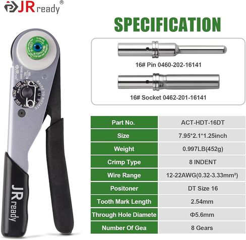JRREEDY DW5011 DEUTSCH CONNECTOR KIT - DT CONNERSORS 2 3 4 6 PIN ، حجم 16# جهات الاتصال الصلبة 13-20 ، أداة Deutsch Crimp ، أداة إزالة دبوس Deutsch. موصلات السيارات المقاومة للماء in Kuwait