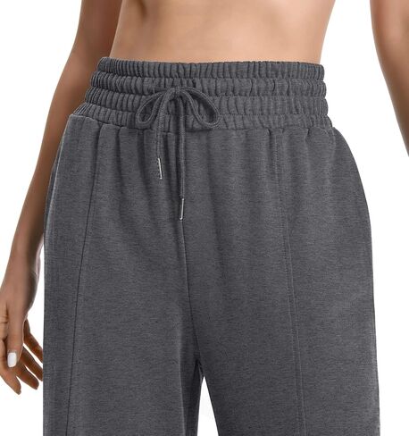 Sweatpants Women High Waist Straight Leg Womens Sweat Pants Pockets Drawstring Cotton Casual Pants in Kuwait