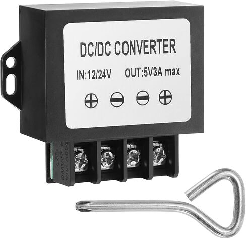 DC 12V 24V to 5V 5A Step-Down Converter，8-35V DC Buck Converter to 5A 25W, Power Transformer, DC to DC voltage regulator, Variable Converter,for Lights, Speakers, Water Pumps, Radios, Car Trucks in Kuwait