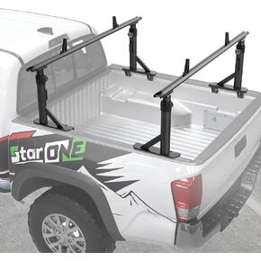 StarONE Truck Ladder Rack - Adjustable Height 19"-25" Aluminum Truck Bed Rack Fit for Tacoma/Gladiator with Bed Rails,Fits Ladder,Lumber,Pipes,Kayak,Surfboard,Bike Rack & Rooftop Tent,No Drilling in Kuwait