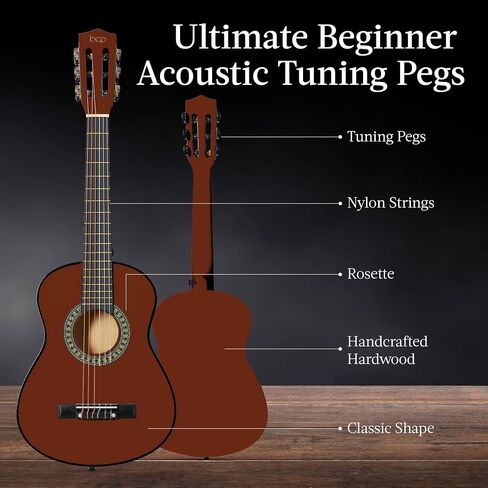 Best Choice Products 30in Kids Acoustic Guitar, All-in-One Beginner Starter Kit w/Strap, Case, Extra Strings, Rosette Inlay - Pink in Kuwait