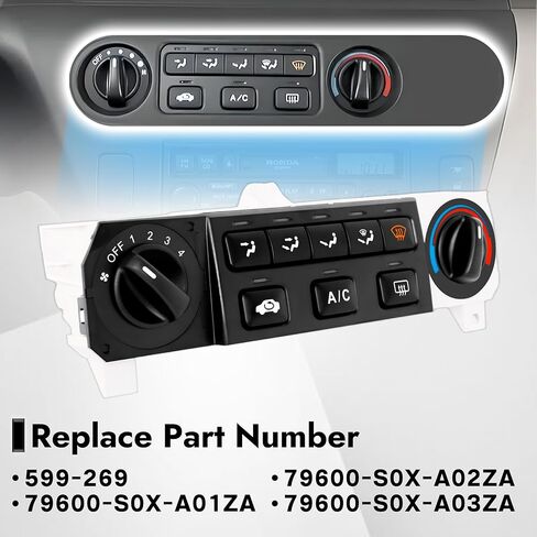 79600-S84-A21ZA Heater Climate Control Switch Module Panel Compatible with 2001 2002 Honda Accord A/C Climate Temp Unit Replace for 79600S84A21ZA in Kuwait