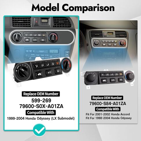 79600-S84-A21ZA Heater Climate Control Switch Module Panel Compatible with 2001 2002 Honda Accord A/C Climate Temp Unit Replace for 79600S84A21ZA in Kuwait