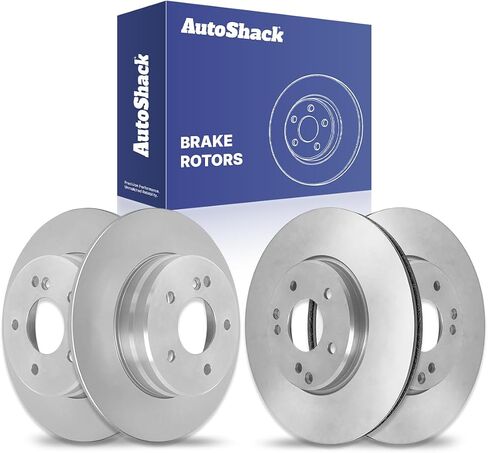 AutoShack Black Hat Drilled and Slotted Brake Rotors Front and Rear Brake Rotor Replacement Kit for Mercedes E320 CLK430 E430 C320 C240 E300 CLK320 2006-2007 C280 C350 2006-2009 CLK350 PR44103PR44102 in Saudi Arabia