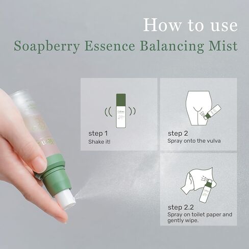 Organic Soapberry Feminine Care Set (2 Pcs)-Natural Foaming Wash + pH Balancing Mist | Hypoallergenic, Fragrance-Free, Paraben-Free | Period & Pregnancy Safe | For Irritation & Sensitive Skin in Saudi Arabia