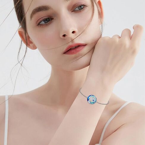 Toupop Evil Eye/Hamsa Hand Bracelet 925 Sterling Silver Tree of Life Blue Crystal Bracelet Procelet Homulet Hisports for Women لها in Saudi Arabia