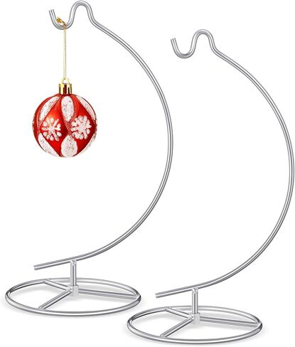 Baderke 2 Pack Ornament Display Stand, 10.43" Height Ornament Hanger, Air Plant Holder Terrariums Hanging Stand Crystal Witch Ball Hanging Hook for Christmas Wedding Home Office Decoration in Saudi Arabia