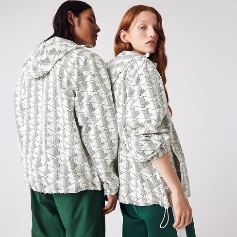 Lacoste Men's Unisex Lve Monogram Patterned Pullover Windbreaker in Kuwait