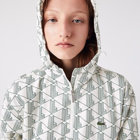 Lacoste Men's Unisex Lve Monogram Patterned Pullover Windbreaker in Kuwait