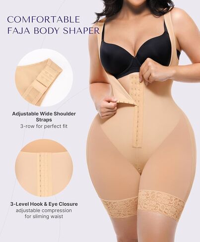 Shapellx fajas colombianas للسيدات للنساء التحكم في البطن post partum faja body body Shaper بعقب رفع مع السوستة المنشعب in Kuwait