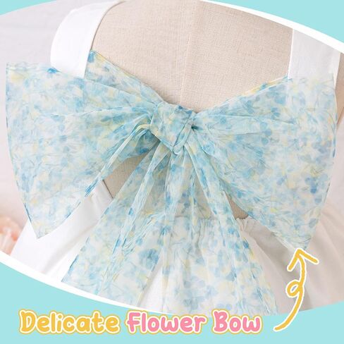 Girls Dresses Size 6-10Y White Lace Dress Toddler Girls Outfit Ivory Flower Girl Kids Formal Dress with Flower Crown in Saudi Arabia