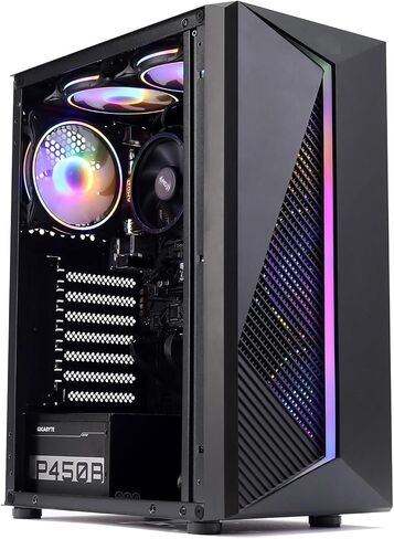 MXZ Desktop Gaming Computer Home&Office PC R5 5600GT,16GB DDR4 3200, 1 T NVME SSD，6 RGB Fans, WiFi & Win 11 Pro 64-bit Ready in Kuwait