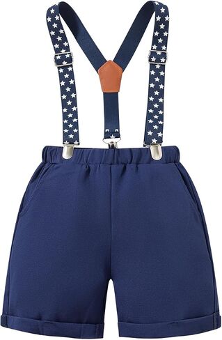 bakjuno 1st Birthday Outfit Boy Mr Onederful First Birthday Bowtie Romper + Suspender Shorts+ Party Hat Cake Smash Outfits in Kuwait