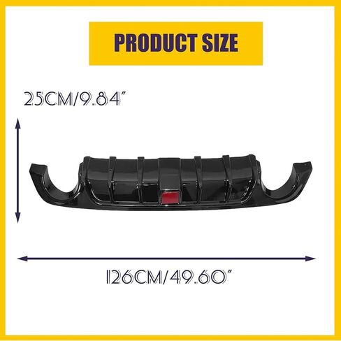 Carbon Fiber Rear Bumper Lip Spoiler Diffuser Splitter for Infiniti Q50 2018-2023 with LED Lights in Kuwait