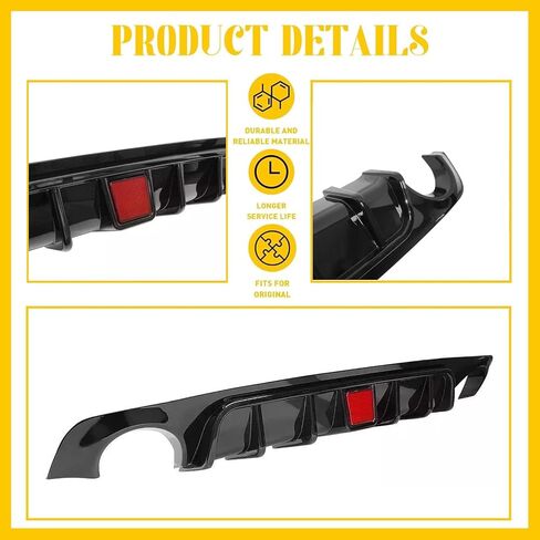 Carbon Fiber Rear Bumper Lip Spoiler Diffuser Splitter for Infiniti Q50 2018-2023 with LED Lights in Kuwait