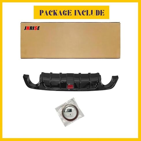 Carbon Fiber Rear Bumper Lip Spoiler Diffuser Splitter for Infiniti Q50 2018-2023 with LED Lights in Kuwait