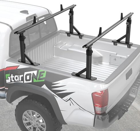 StarONE Truck Ladder Rack - Adjustable Height 19"-25" Aluminum Truck Bed Rack Fit for Tacoma/Gladiator with Bed Rails,Fits Ladder,Lumber,Pipes,Kayak,Surfboard,Bike Rack & Rooftop Tent,No Drilling in Kuwait