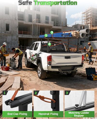 StarONE Truck Ladder Rack - Adjustable Height 19"-25" Aluminum Truck Bed Rack Fit for Tacoma/Gladiator with Bed Rails,Fits Ladder,Lumber,Pipes,Kayak,Surfboard,Bike Rack & Rooftop Tent,No Drilling in Kuwait