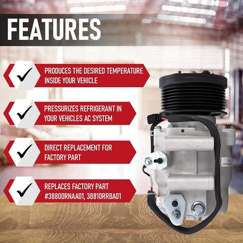Replacement Car/Truck AC Compressor By AA Ignition - Compatible with Freightliner, Peterbilt, Kenworth 1996-1999 - Replaces ET210L, ET210L-25150-1996, 1997, 1998, 1999 in Saudi Arabia