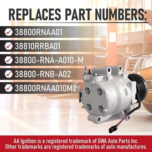 Replacement Car/Truck AC Compressor By AA Ignition - Compatible with Freightliner, Peterbilt, Kenworth 1996-1999 - Replaces ET210L, ET210L-25150-1996, 1997, 1998, 1999 in Saudi Arabia