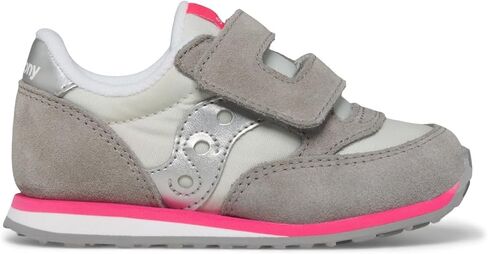 Saucony Kids Baby Jazz Hook & Loop Sneaker, Navy/Silver/Pink, 4.5 US Unisex Toddler in Saudi Arabia