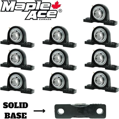 MAPLE ACE UCP205-14 محمل كتلة الوسادة 7/8 بوصة، 2 مسمار، محاذاة ذاتية، ختم الشفاه الثلاثي R3، قاعدة صلبة، شديدة التحمل (الكمية 2) in Kuwait