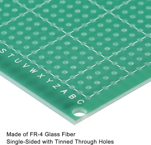 MECCANIXITY PCB Board Single Sided Printed Circuit Prototyping Boards Plated Through Holes for DIY Soldering Electronic Projects, 90mmx150mm, Pack of 6 in Saudi Arabia