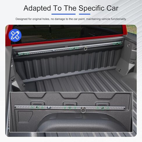 5.82FT Side Tie Down Rail Compatible with 19-25 Chevy Silverado Trail Rail System GMC Sierra 1500 Truck Bed Rail System Replacement for 2019-2025 Chevy Silverado Accessories (Side Trail Rail) in Kuwait