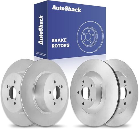 AutoShack Black Hat Drilled and Slotted Brake Rotors Front and Rear Brake Rotor Replacement Kit for 2005-2009 Subaru Outback 2006-2009 Legacy 2.5L 3.0L AWD PR41409PR41405 in Saudi Arabia
