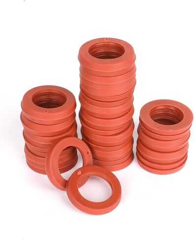 40 Pcs Red Garden Hose Washer, Heavy Duty Rubber Washer, Garden Hose Gasket, Fit All Standard 3/4" Gardens Hose Fittings in Saudi Arabia