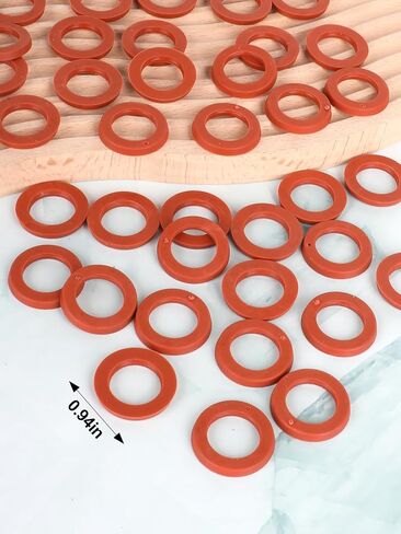 40 Pcs Red Garden Hose Washer, Heavy Duty Rubber Washer, Garden Hose Gasket, Fit All Standard 3/4" Gardens Hose Fittings in Saudi Arabia