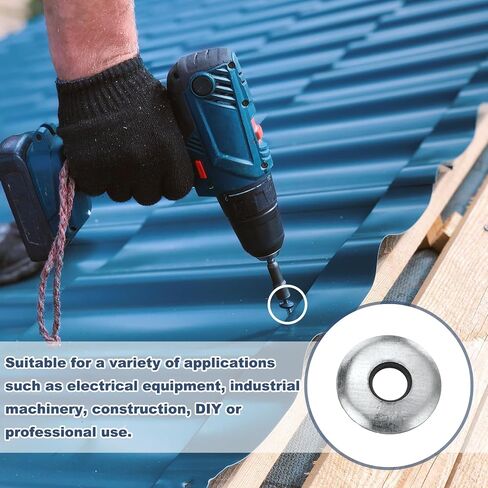120 قطعة من غسالات مطاطية محكمة الغلق EPDM من uxcell، 5/16 بوصة × 7/8 بوصة من الحديد المجلفن من النيوبرين المطاطي للبراغي والمسامير والألواح المعدنية والآلات in Saudi Arabia