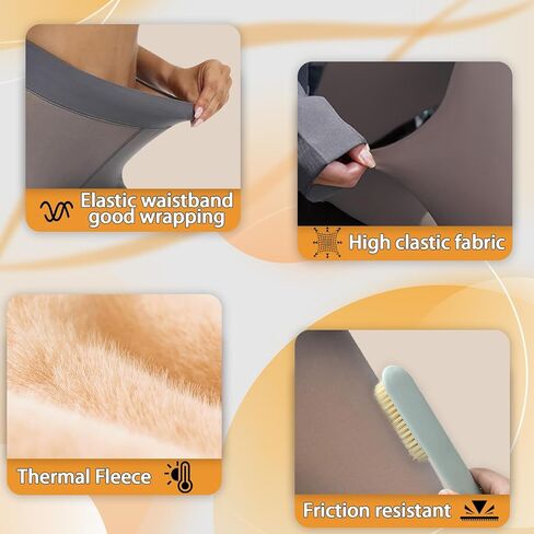 2 Pairs Women Fleece Lined Tights-Fake Translucent Leggings High Waist Pantyhose Sheer Thick Warm Tights For Women in Saudi Arabia