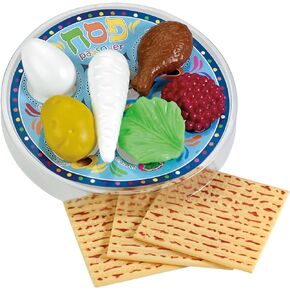 Rite Lite Passover Deluxe Play Seder Set , 10 Piece Gift Box Decor For Pesach Holiday - Fun for Kids and Family