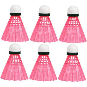 BIUDECO 6pcs Pink Badminton Shuttlecock Shuttle Badminton Interior Badminton Cork Badminton Training Birdies Badminton Net Air Badminton Shuttle Nylon Badminton Child Durable Set