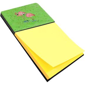 Caroline's Treasures 8567SN Flamingo Refillable Sticky Note Holder or Postit Note Dispenser, 3.25 by 5.5", Multicolor