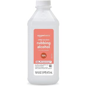 Amazon Basics 70% Ethyl Rubbing Alcohol First Aid Antiseptic, Unscented, 16 Fluid Ounces (Previously Solimo)