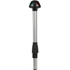 attwood 5092-10-7 Pulsar Bi-Color 10-Inch Marine Boat Pole Light with 2-Pin Mounting Base,Silver, One size
