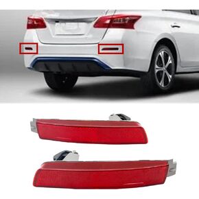 AOUTTUOA 12764454 2Pcs Rear Left and Right Bumper Reflector Set Replace 265605C000 NI1184100 Compatible with Nissan Sentra 2013 2014 2015 2016 2017 2018
