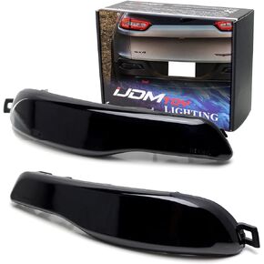 iJDMTOY Smoked Lens Rear Bumper Reflector Lenses Compatible with Jeep 2014-2018 Cherokee (KL), OE-Spec LH RH Assembly