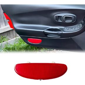 10295148 Car Front Inner Door Panel Reflector Plate with Buckle Compatible with C5 Corvette 1997-2004, Replacement Left or Right Side Door Panel Reflector Assembly (1, Red)