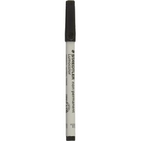 Staedtler Mars Lumocolor Nonpermanent Markers, Fine Point, 10/PK, Black (STD3169)