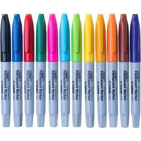 Apostrophe Games Fine Point Permanent Markers - 36 Pack, Black Pens - Office, School Supplies