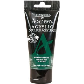 GRUMBACHER Academy Acrylic Paint, 75ml/2.5 Ounce Plastic Tube, Hooker's Green Hue (C105P)