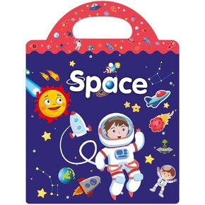 Puffy Sticker Book for Kids - Reusable Stickers Book for Toddlers 1-3, Sticker Books for Kid 2-4 with 32+ Restickable Stickers, Toddler Activities for Car Airplane Travel, Toys for Girls Boys Age 4-8