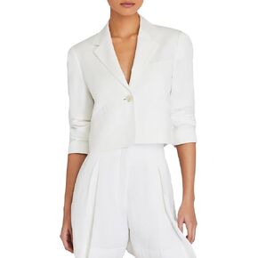 Club Monaco Women's Cropped Linen Blend Blazer