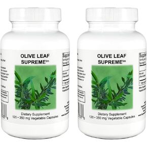 سوبريم نيوتريشن أوليف ليف سوبريم، 120 كبسولة نباتية من ورق الزيتون النقي | 2 حزمة in Kuwait