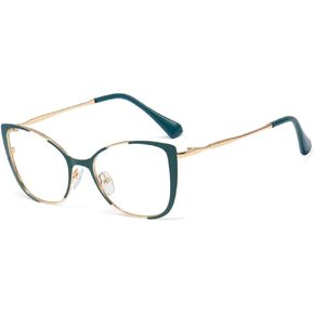 kachawoo Retro Cat Eye Glasses Frame for Women Optical Metal Eyeglasses Female Decoration in Kuwait