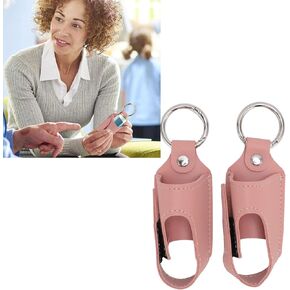 Inhaler Case Holder, 2PCS Asthma Inhaler Holder Portable Storage Protective PU Leather Asthma Inhaler Case Lightweight and Protective Shell for Daily Use, Travel and School (Pink)