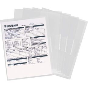 Smead Organized Up Poly Translucent Project File Jacket, Letter Size, Clear, 10 per Pack (85753)